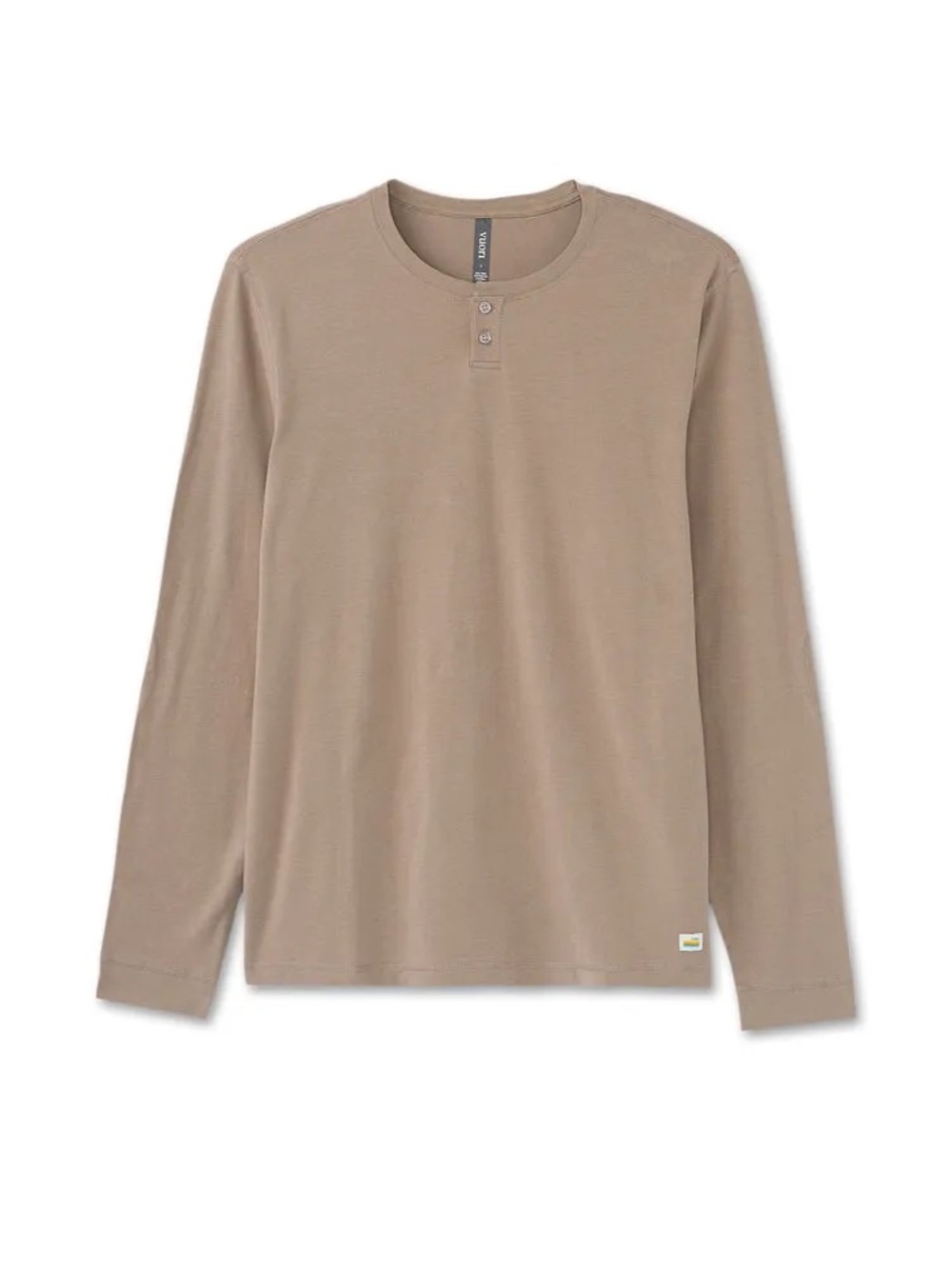 Vuori Long-Sleeve Ever Henley In Walnut Size Medium